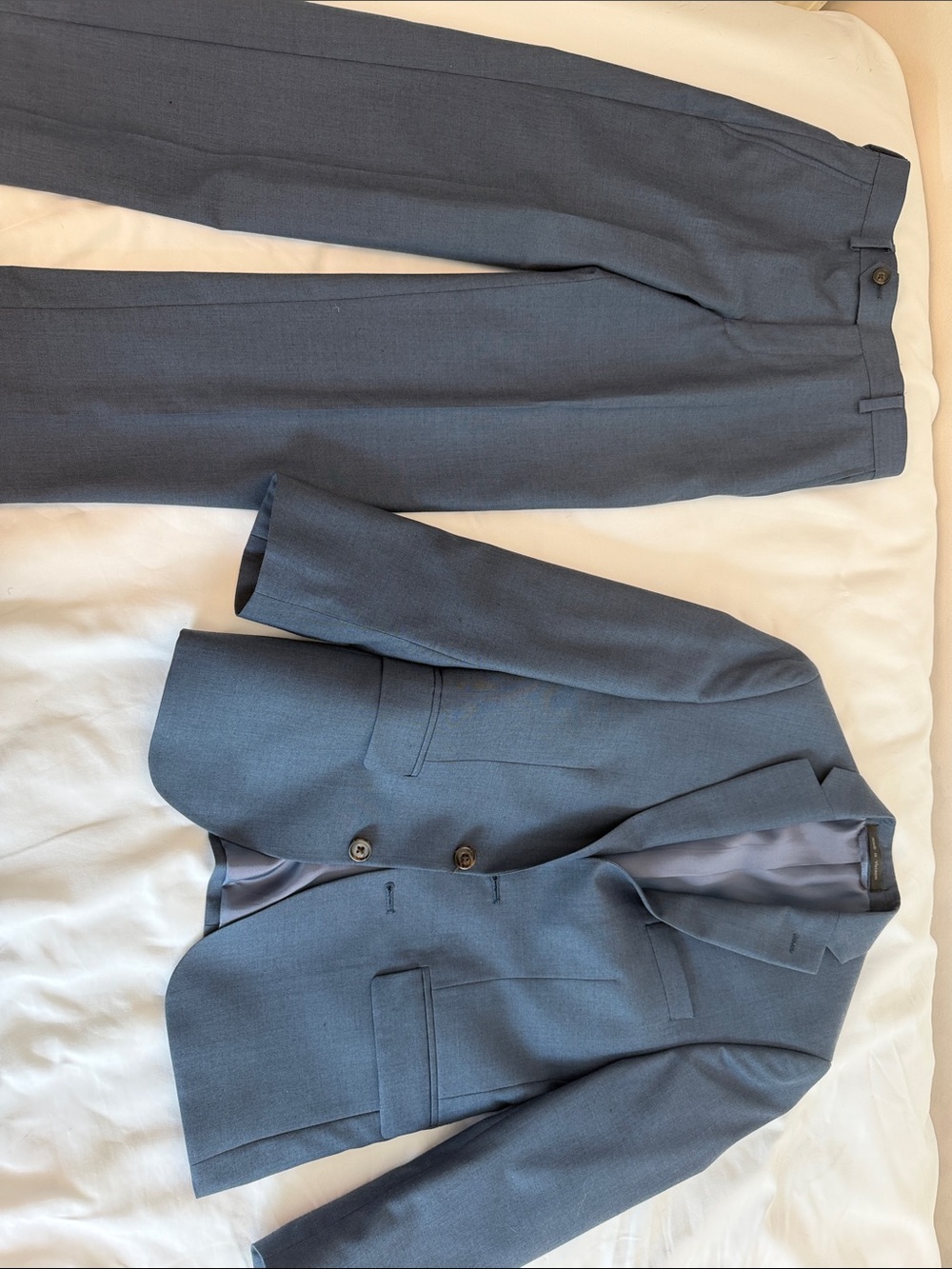 Ralph Lauren Slate Blue Two-Piece Suit Blazer & Pants